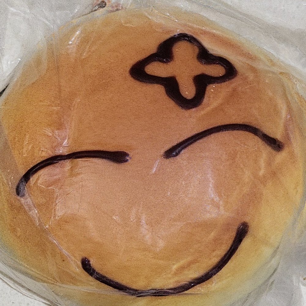 Happy Thoughts face Pineapple bread bun Pan Chocolate scented large squishy toy